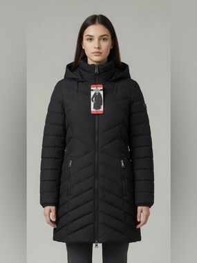 Ladies  DKNY Black Quilted Puffer Jacket - Brand New w/ tags